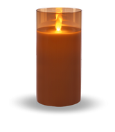 Flameless LED Candle in Gold Glass by Ganz ARG1403