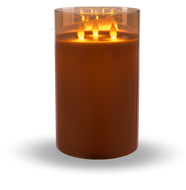 Flameless LED Candle in Gold Glass by Ganz ARG1408