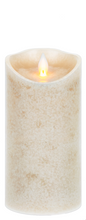 Load image into Gallery viewer, Linen LED Mottled Wax Pillar Candle by Ganz ARG3211