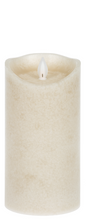 Load image into Gallery viewer, Linen LED Mottled Wax Pillar Candle by Ganz ARG3211