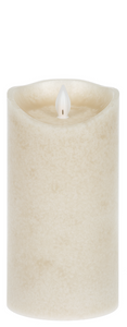 Linen LED Mottled Wax Pillar Candle by Ganz ARG3211