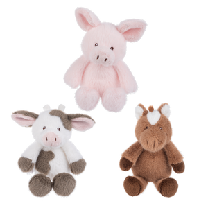 Cuddlesome Farm Animals w/ Rattle by Ganz BG4608