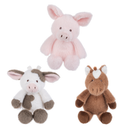 Cuddlesome Farm Animals w/ Rattle by Ganz BG4608