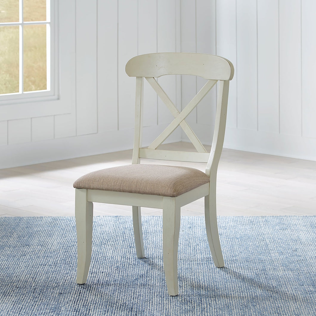 Ocean Isle Upholstered X Back Side Chair by Liberty Furniture 303W-C3001S