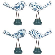 Load image into Gallery viewer, Blue &amp; White Pattern Bird by Ganz CB172303