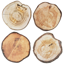 Load image into Gallery viewer, Faux Wood Slice Coaster (4pc Set) by Ganz CB175102