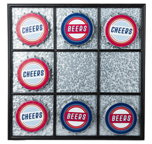 Load image into Gallery viewer, Beer Bottle Cap Tic-Tac-Toe Magnetic Wall Decor by Ganz CB175307