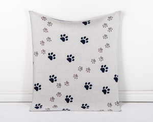Paw Print Knit Throw by Ganz CB176096