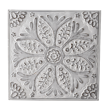 Load image into Gallery viewer, White Enamel Embossed Medallion (3 pc ppk) Wall Decor by Ganz CB176299