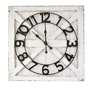 Layered Shiplap Wall Clock by Ganz CB176557