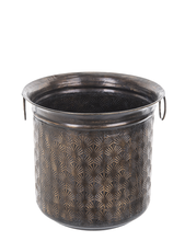 Load image into Gallery viewer, Antique Gold Embossed Art Deco 2pc Planter by Ganz CB178572