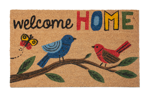 Welcome Home Birds on Branch Doormat by Ganz CB179009