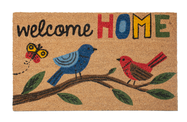 Welcome Home Birds on Branch Doormat by Ganz CB179009