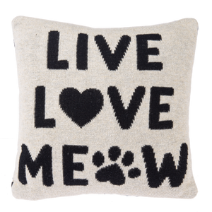 Cat Lover Knit Accent Pillow by Ganz CB179094