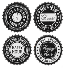 Load image into Gallery viewer, Happy Hour Bottle Cap Coaster (4pc set) by Ganz CB179310