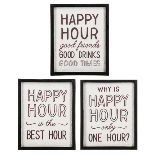 Happy Hour Text Wall Decor by Ganz CB179326