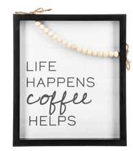 Load image into Gallery viewer, Coffee with Wood Beads Wall Decor by Ganz CB180254