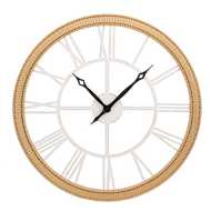 Round Gold Embossed Frame Wall Clock by Ganz CB180716