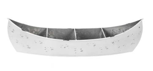 Distressed White Canoe Planter by Ganz CB181500