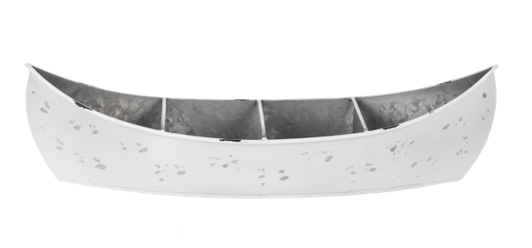 Distressed White Canoe Planter by Ganz CB181500