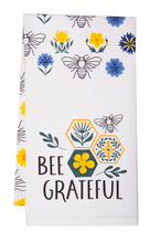 Load image into Gallery viewer, Bee Grateful &amp; Bee Blessed Tea Towel by Ganz CB181586