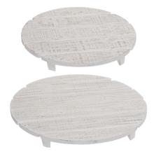Load image into Gallery viewer, Round Shiplap Riser Tray (2pc set) by Ganz CB181760