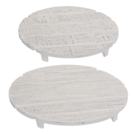 Round Shiplap Riser Tray (2pc set) by Ganz CB181760