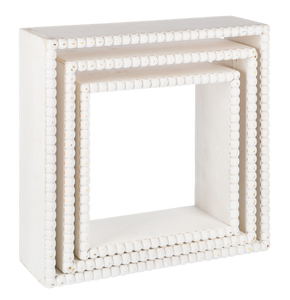 Whitewash Beaded Edge Shadow Box Wall Shelf (Small) by Ganz CB182057S