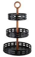 Black Three-Tier Open Weave Stand by Ganz CB183194
