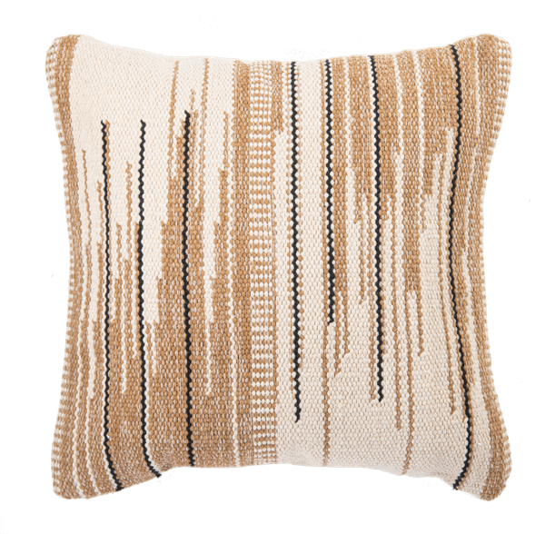 Black & Ivory Broken Stripe Pillow by Ganz CB183364