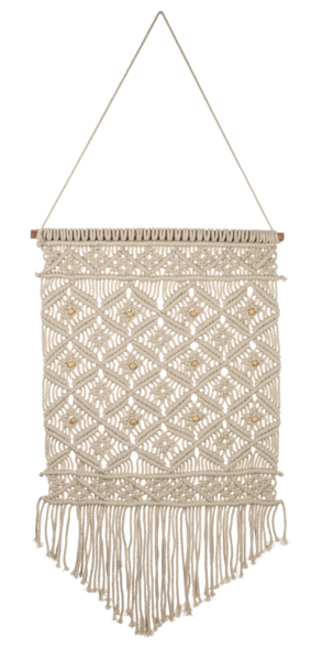 Diamond with Beads Macrame Wall Decor by Ganz CB183368