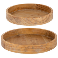 Round Carved Geo Design Side Tray by Ganz CB183896