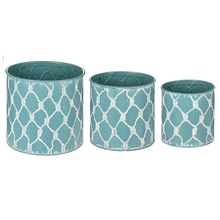 Load image into Gallery viewer, Embossed Net 3pc Planter Set by Ganz CB183911