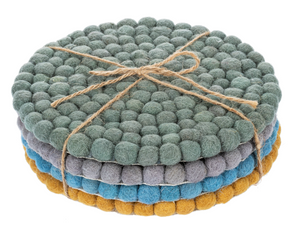 Handmade Felted Wool Meadow Trivet by Ganz CB184366