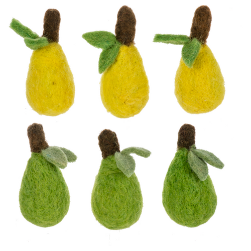 Handmade Felted Wool Mini Pear by Ganz CB185927