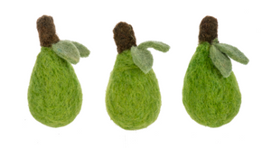 Handmade Felted Wool Mini Pear by Ganz CB185927