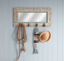 Load image into Gallery viewer, Distressed Wood Wall Mirror with Anchor Hooks by Ganz CB186152