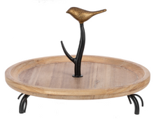 Load image into Gallery viewer, Cast Bird on Branch Riser Tray by Ganz CB186308