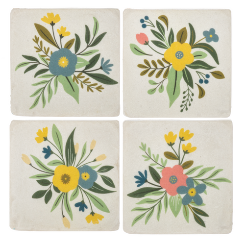 Meadow Flower Coaster (4pc Set) by Ganz CB186464