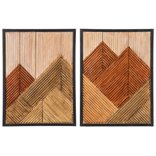 Modern Slat Mountain Wall Decor by Ganz CB186871