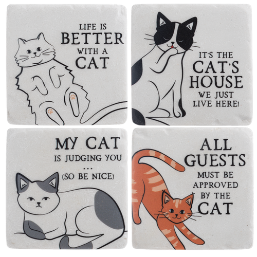 Cat Coaster (4pc set) by Ganz CB186920