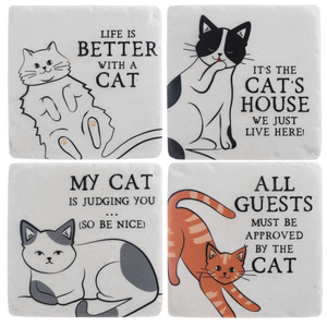 Cat Coaster (4pc set) by Ganz CB186920