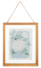 Load image into Gallery viewer, Framed White Hydrangea Wall Decor in Floating Frame by Ganz CB187174
