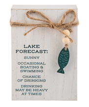 Load image into Gallery viewer, Lake Humor Message Block with Beaded Fish by Ganz CB187301