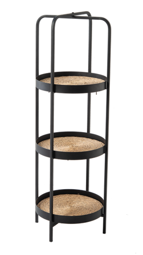 Three Tier Plant Stand with Natural Woven Inlay by Ganz CB187847