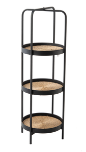 Three Tier Plant Stand with Natural Woven Inlay by Ganz CB187847