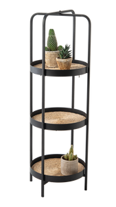 Three Tier Plant Stand with Natural Woven Inlay by Ganz CB187847