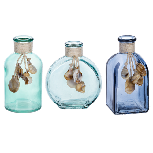 Decorative Bottle with Faux Shell Dangle (6pc ppk) by Ganz CB188056