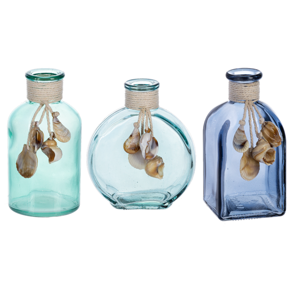 Decorative Bottle with Faux Shell Dangle (6pc ppk) by Ganz CB188056