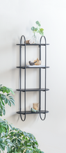 Load image into Gallery viewer, Black Four Tier Wall Shelf by Ganz CB188307